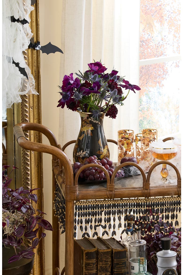 Wild Rose Tall Vase, Alternate, color, BROWN