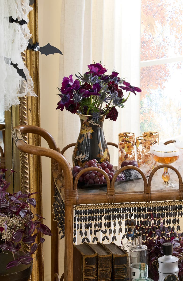 MACKENZIE CHILDS Wild Rose Tall Vase, Alternate, color, Brown