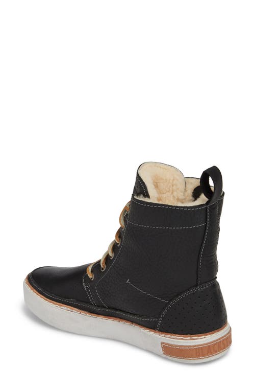 Blackstone 'cw96' Genuine Shearling Lined Sneaker Boot In Black