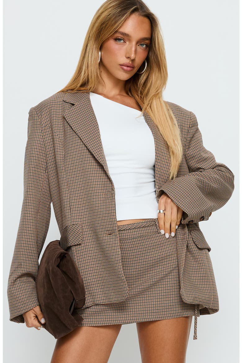 Deane Check Blazer, Alternate, color, BROWN CHECK