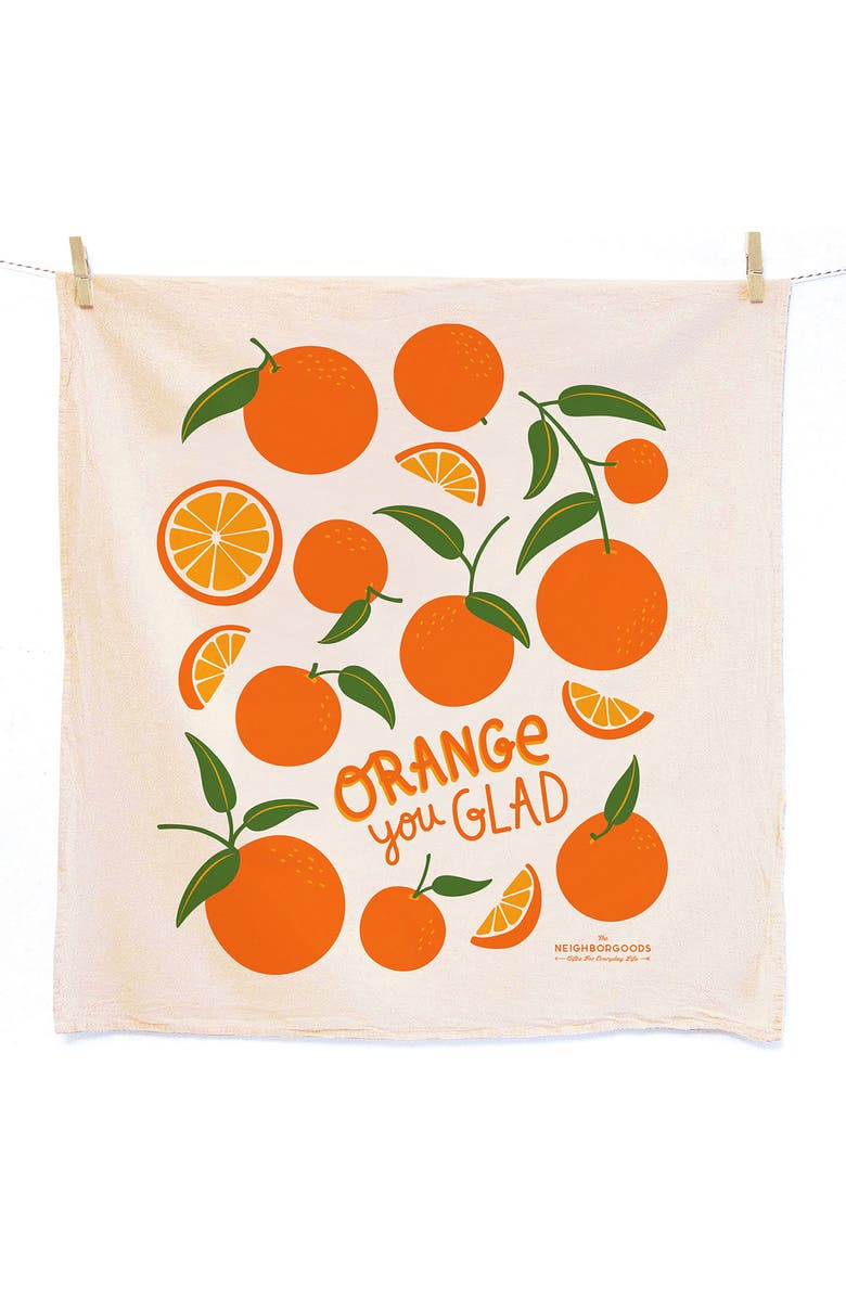 The Neighborgoods Set of 2 Lemon Orange Dish Towels, Alternate, color, 