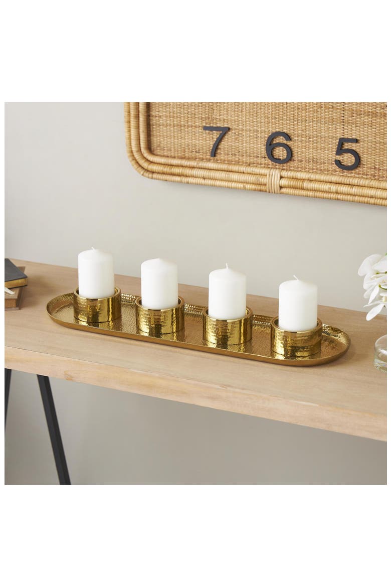 Hammered Candelabra, Alternate, color, GOLDTONE
