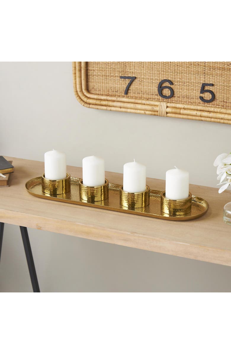 UMA Hammered Candelabra, Alternate, color, Goldtone