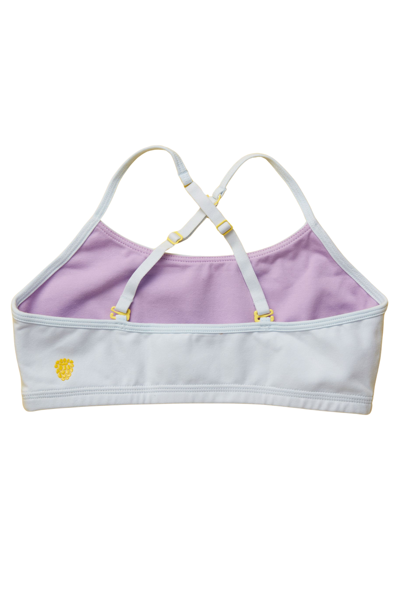 Yellowberry Ladybug Cotton Bra, Alternate, color, Heather Grey Mist