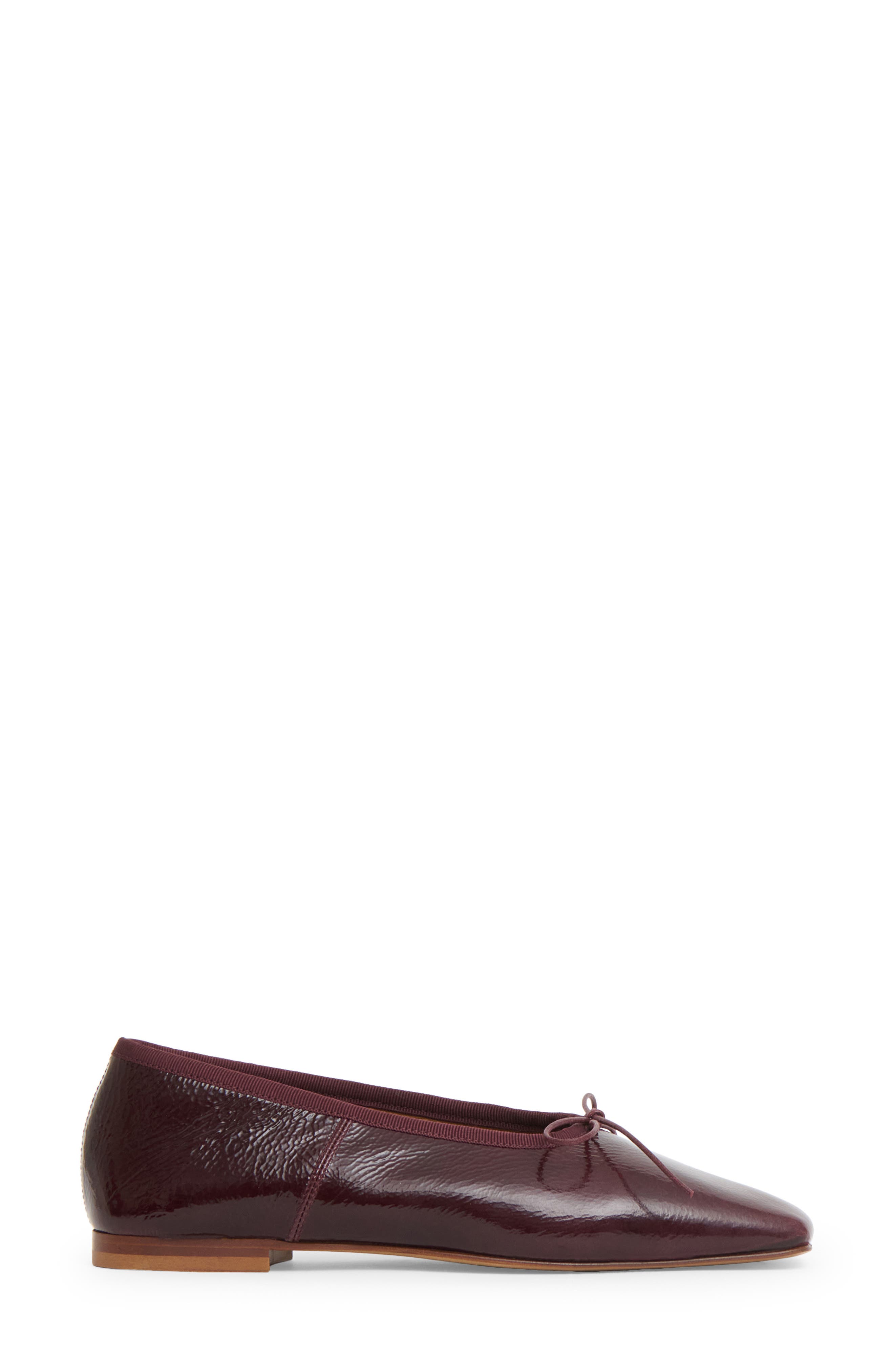 Mansur Gavriel Square Toe Ballerina Flat, Alternate, color, Dark Oxblood