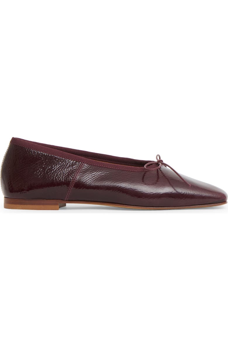 Mansur Gavriel Square Toe Ballerina Flat, Alternate, color, Dark Oxblood
