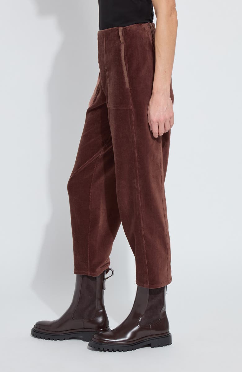 Lysse Tatum Corduroy Crop Barrel Leg Pants, Alternate, color, Polished Wood