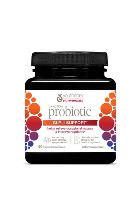 2X Action Probiotic Clinically Studied Digestive Support Supplement 60 Vegetarian Capsules