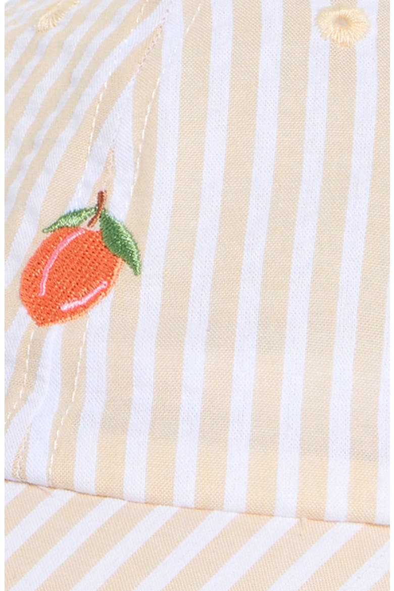 Peach Stripe Baseball Cap, Alternate, color, TAN