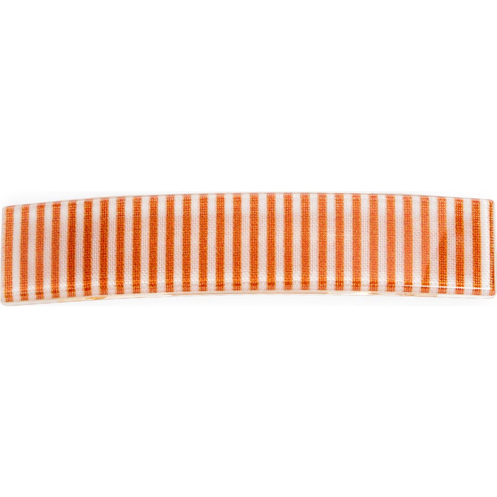 France Luxe Rectangular Barrette In Gray