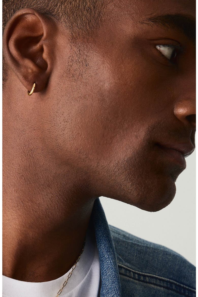 Mini Single Hoop Earring, Alternate, color, 10K Yellow Gold