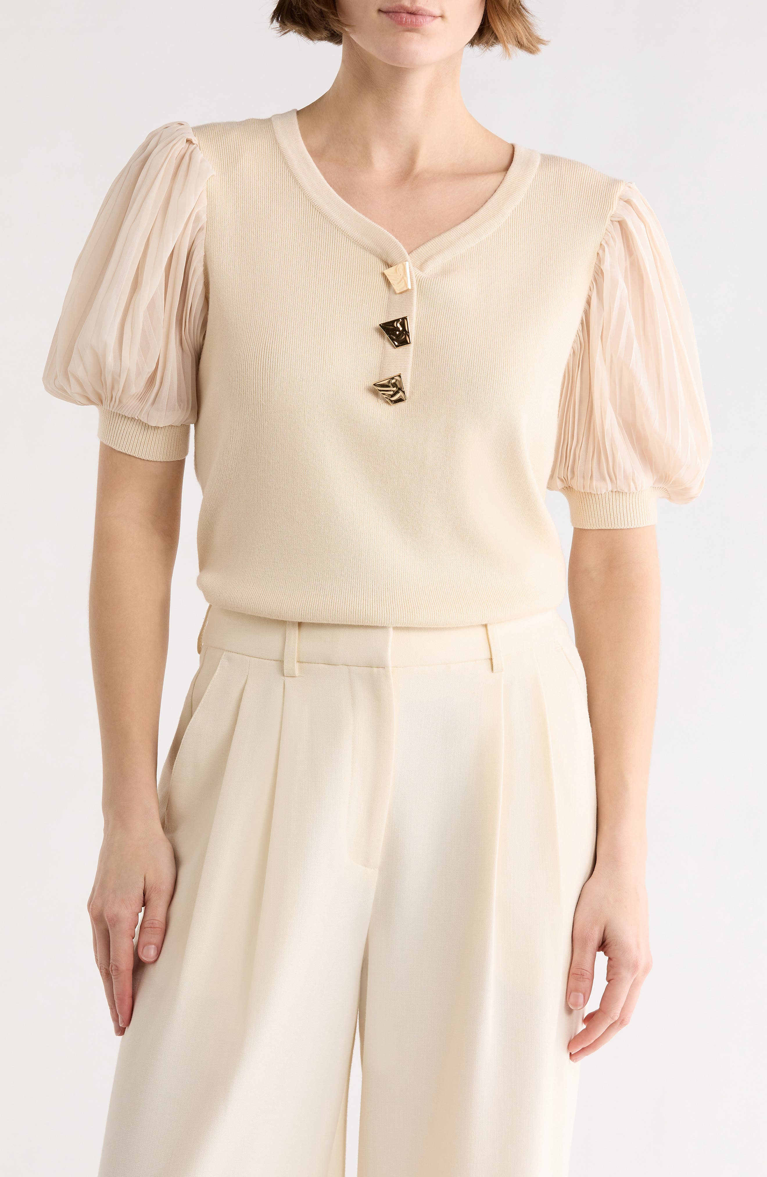 BY DESIGN Asta Puff Sleeve Sweater