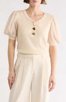BY DESIGN Asta Puff Sleeve Sweater