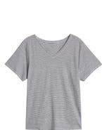 Eileen Fisher Stripe Organic Linen T-Shirt