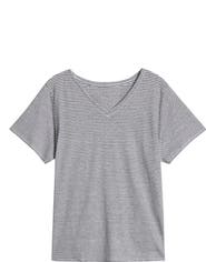 Eileen Fisher Stripe Organic Linen T-Shirt