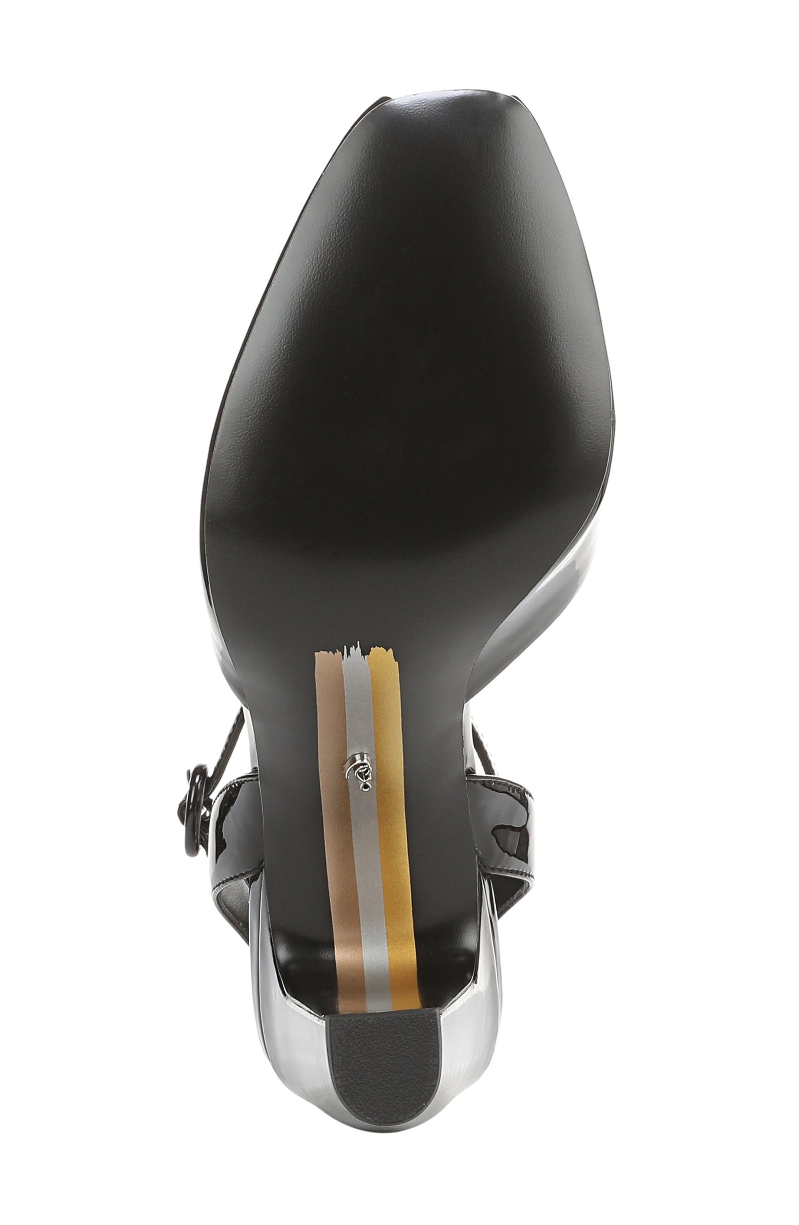 Sam Edelman Wrenna Ankle Strap Peep Toe Pump, Alternate, color, Black