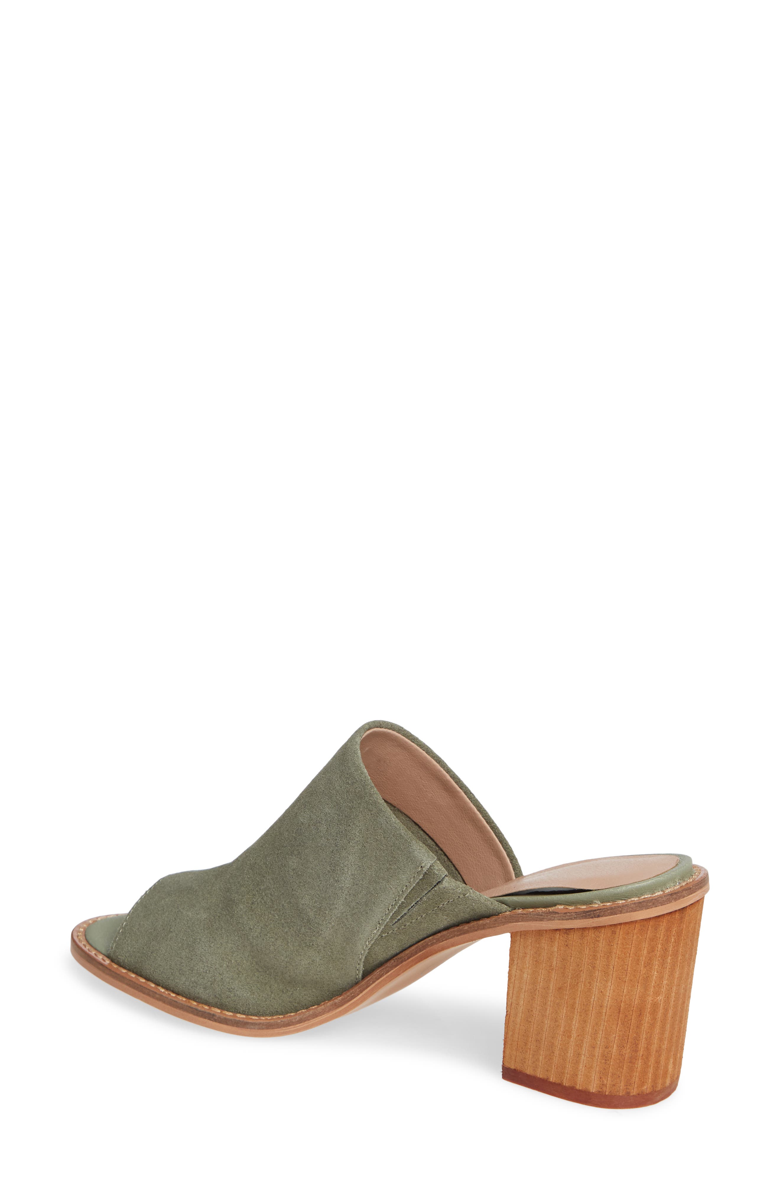 Carlin Slide Sandal, Alternate, color, OLIVE SUEDE