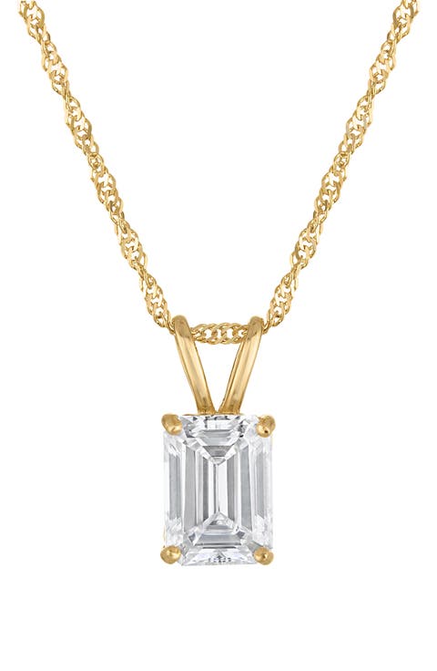 14K Gold Lab Grown Diamond Pendant Necklace