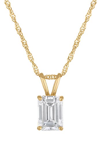 Fzn 14k Gold Lab Grown Diamond Pendant Necklace In Yellow