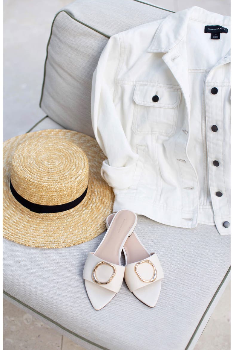 Straw Boater Hat (Nordstrom Exclusive), Alternate, color, NATURAL