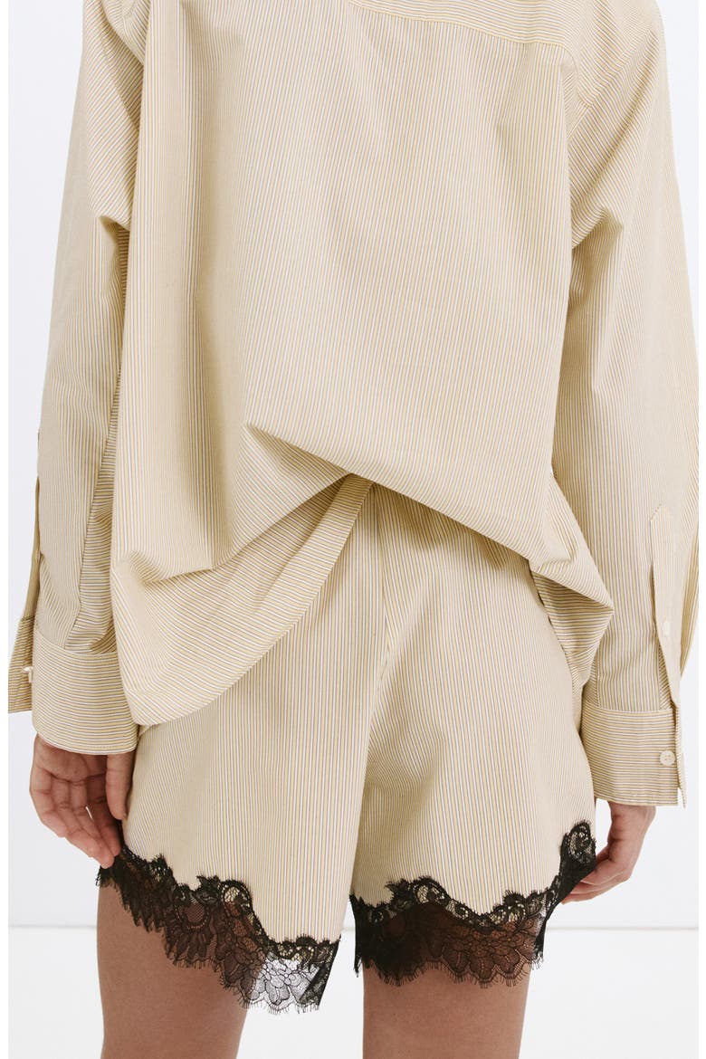 Striped Lace Shorts, Alternate, color, PASTEL YELLOW