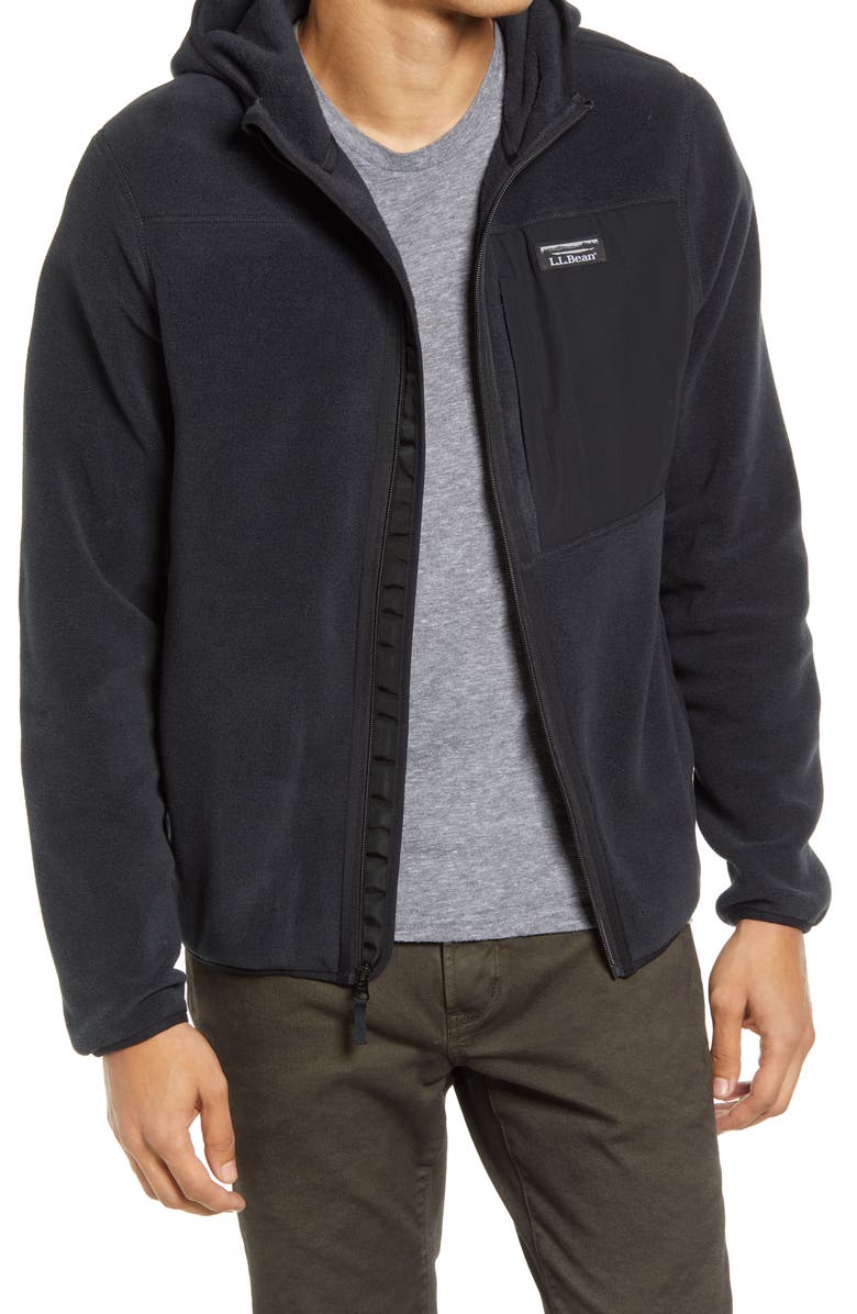 L.L.Bean Mountain Classic Recycled Fleece Hooded Jacket, Main, color, 