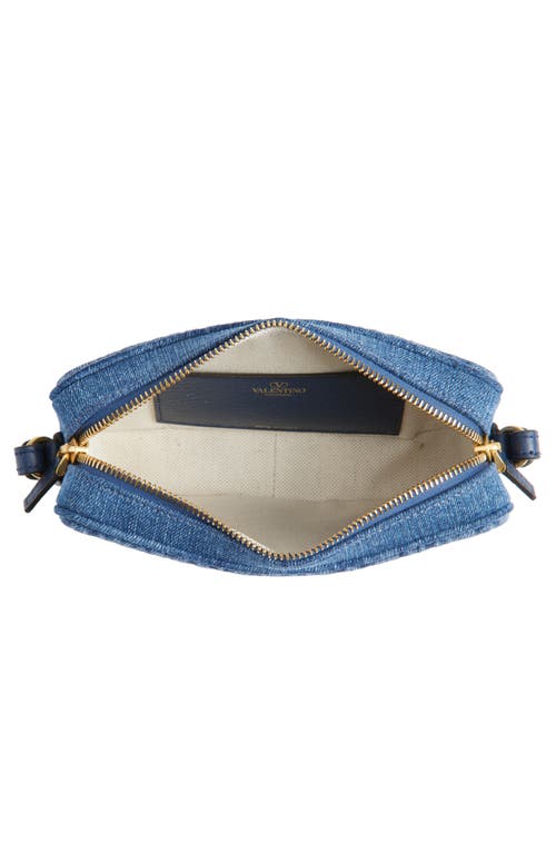 Shop Valentino Garavani Mini Alltime Denim Shoulder Bag