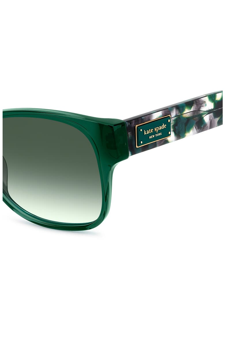 trulee 55mm gradient square sunglasses, Alternate, color, GREEN/ GREEN SHADED
