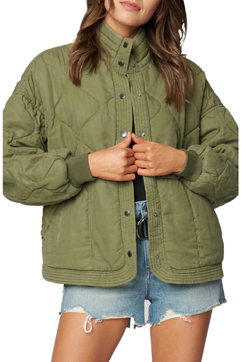 Quilted Jacket, Main, color, BURNT SAGE