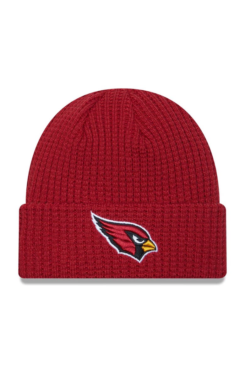 Men's New Era  Cardinal Arizona Cardinals Prime Cuffed Knit Hat, Main, color, Cardinal