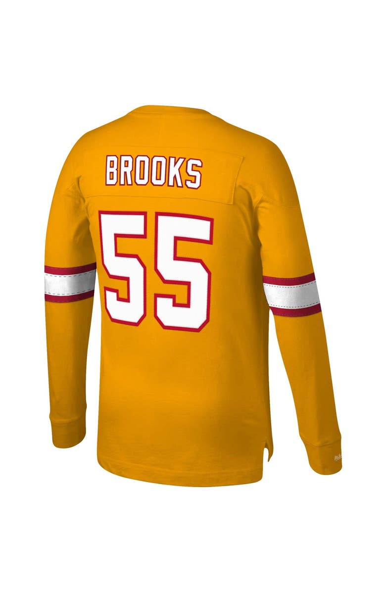 Mitchell & Ness Men's Mitchell & Ness Derrick Brooks Orange Tampa Bay Buccaneers Throwback Retired Player Name & Number Long Sleeve Top, Alternate, color, 