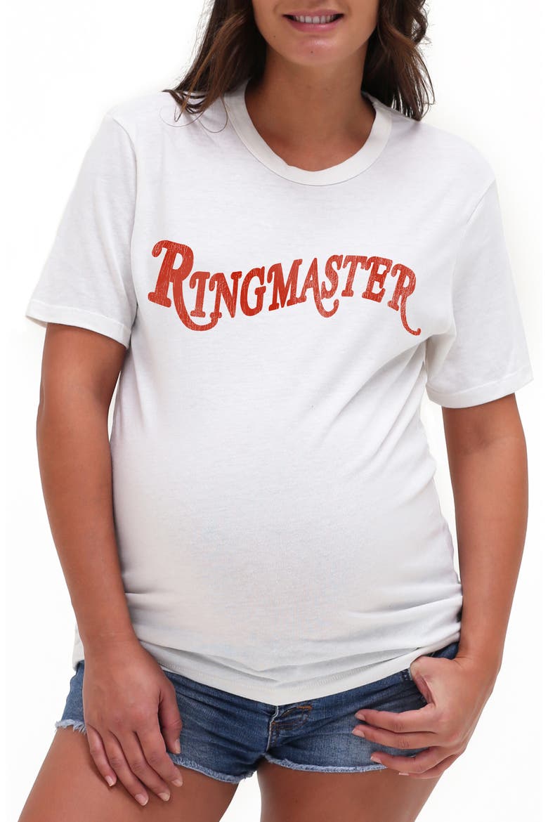 Ringmaster Maternity Graphic Tee, Alternate, color, IVORY