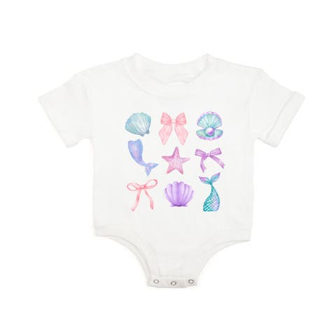 Mermaid Cutie Short Sleeve Romper (Baby)