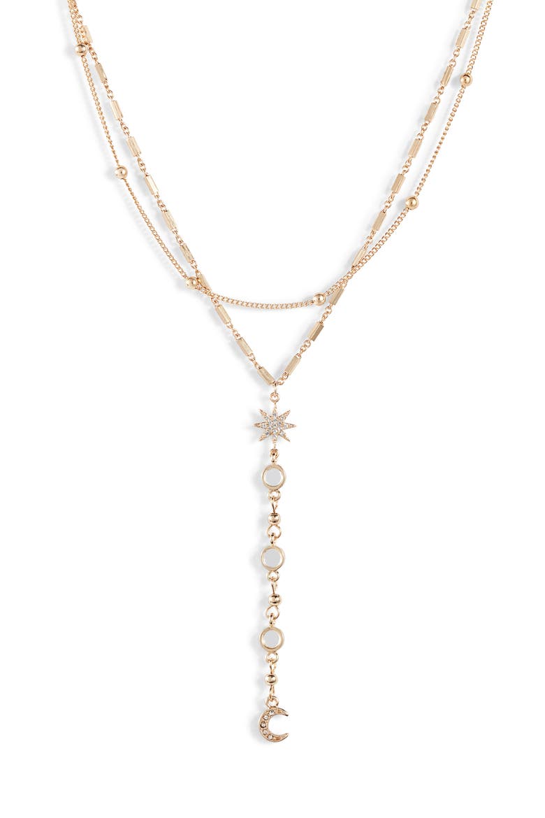 Lariat Choker Necklace, Alternate, color, GOLD