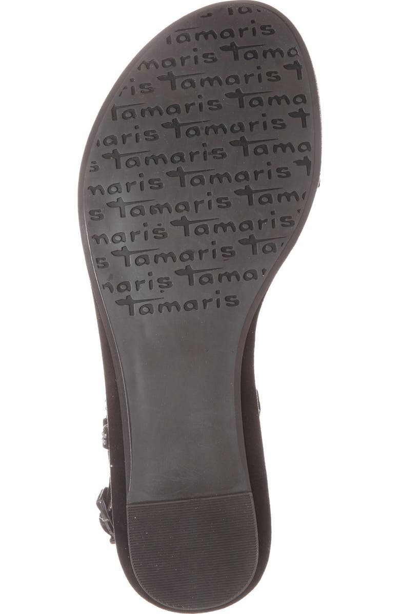 Tamaris 'Ilay' Embellished T-Strap Sandal, Alternate, color,