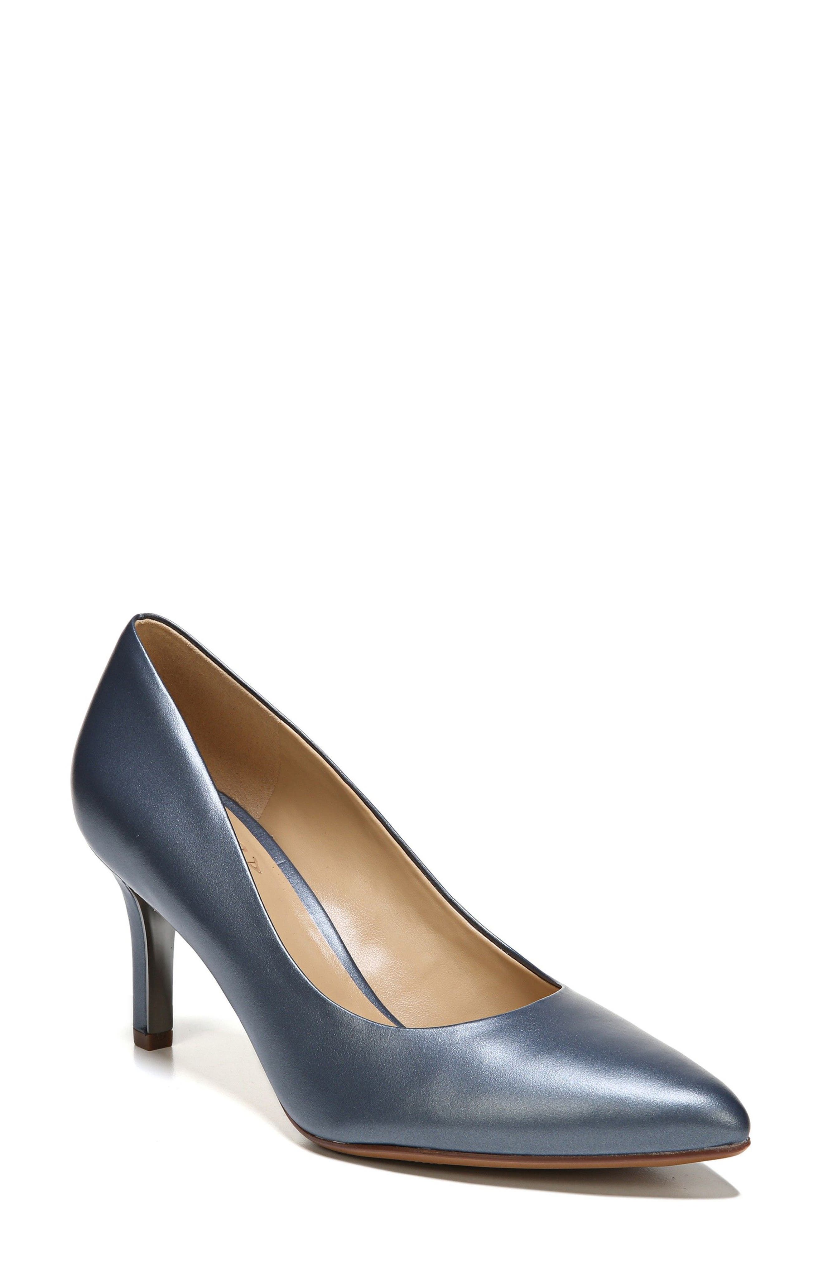 Natalie Pointy Toe Pump, Main, color, BLUE LEATHER