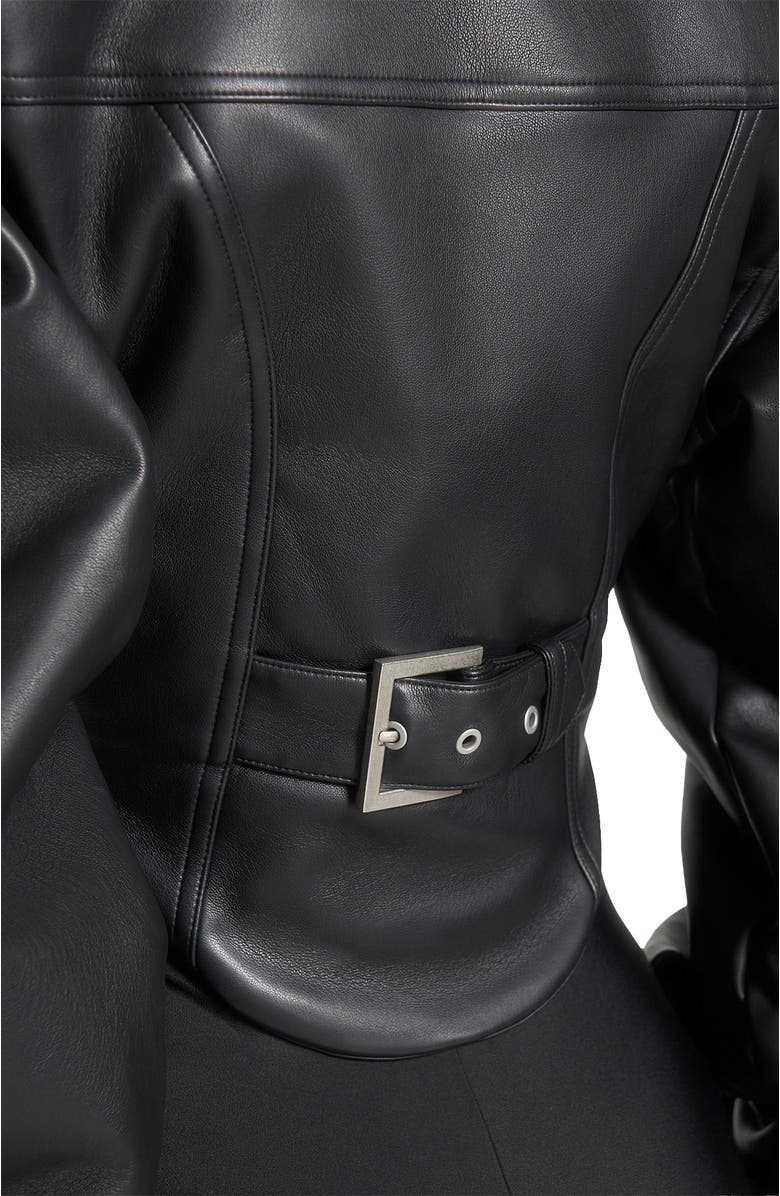 Manière De Voir Solange Tacked Sleeve Corset Jacket, Alternate, color, Black