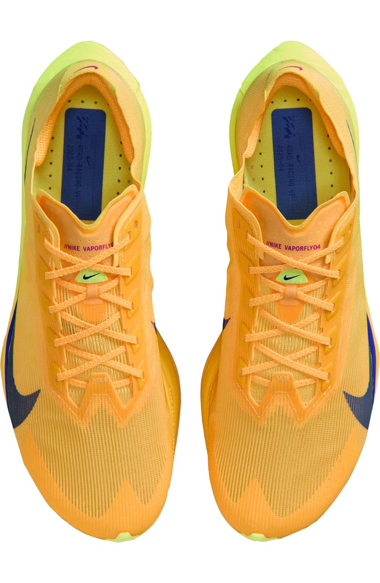 Nike Vaporfly 4 Racing Shoe, Alternate, color, Citron Pulse/ Orange/ Indigo