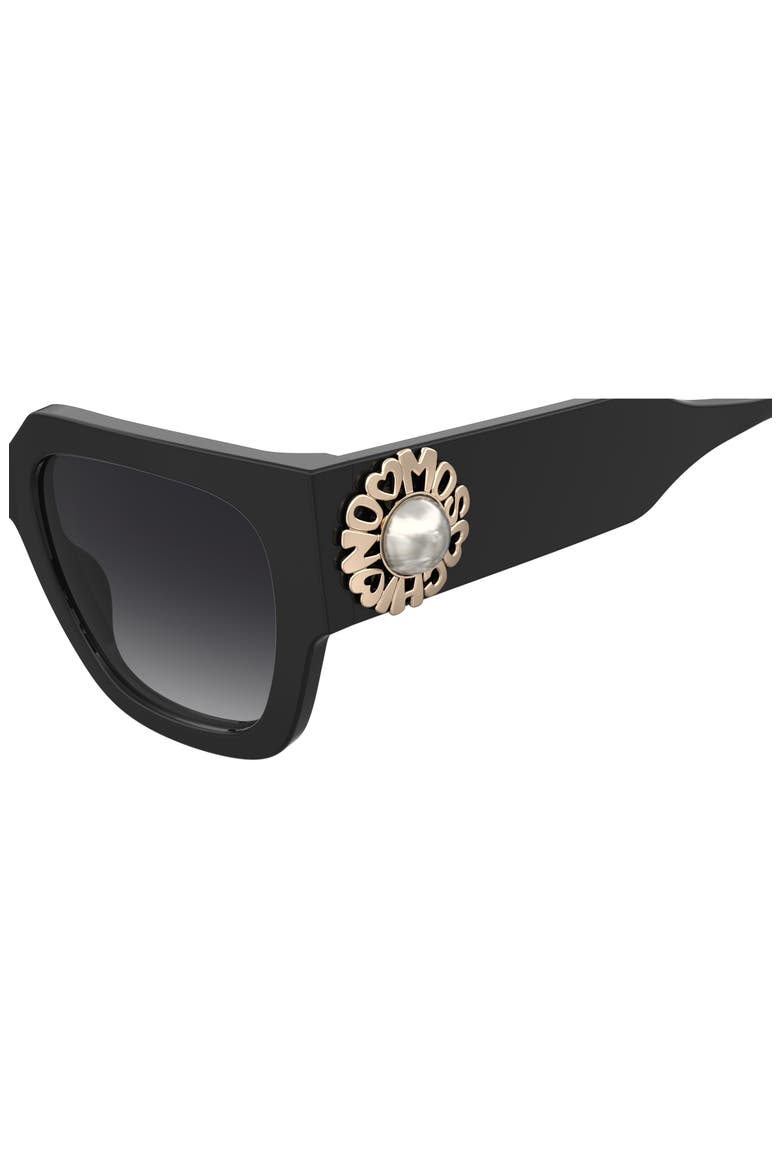 52mm Gradient Square Sunglasses, Alternate, color, BLACK