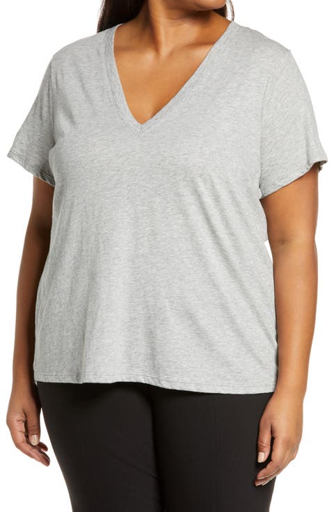 Essential Short Sleeve Pima Cotton T-Shirt (Plus Size)