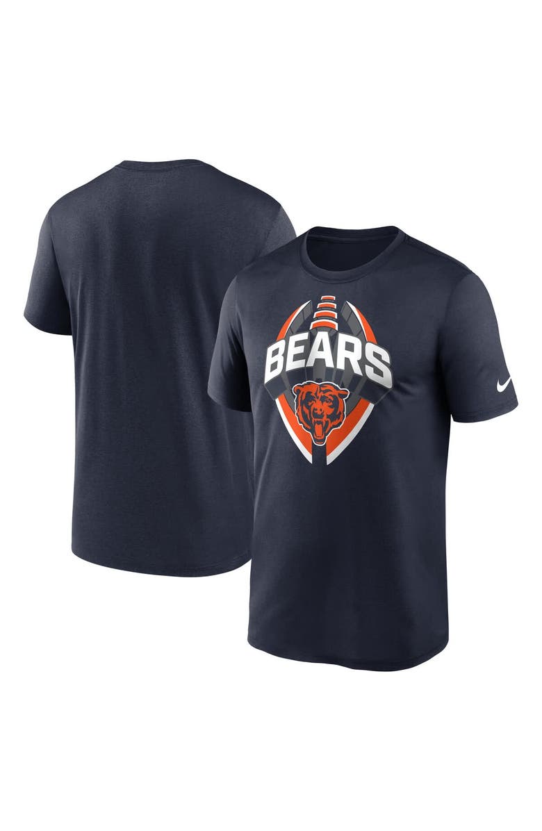 Nike Men's Nike Navy Chicago Bears Legend Icon Performance T-Shirt, Alternate, color, Navy