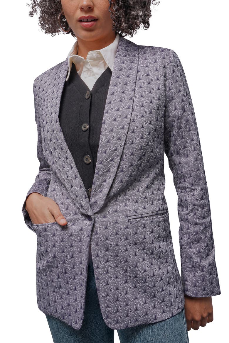 The Empower Jacquard Tux Blazer, Main, color, PLUM