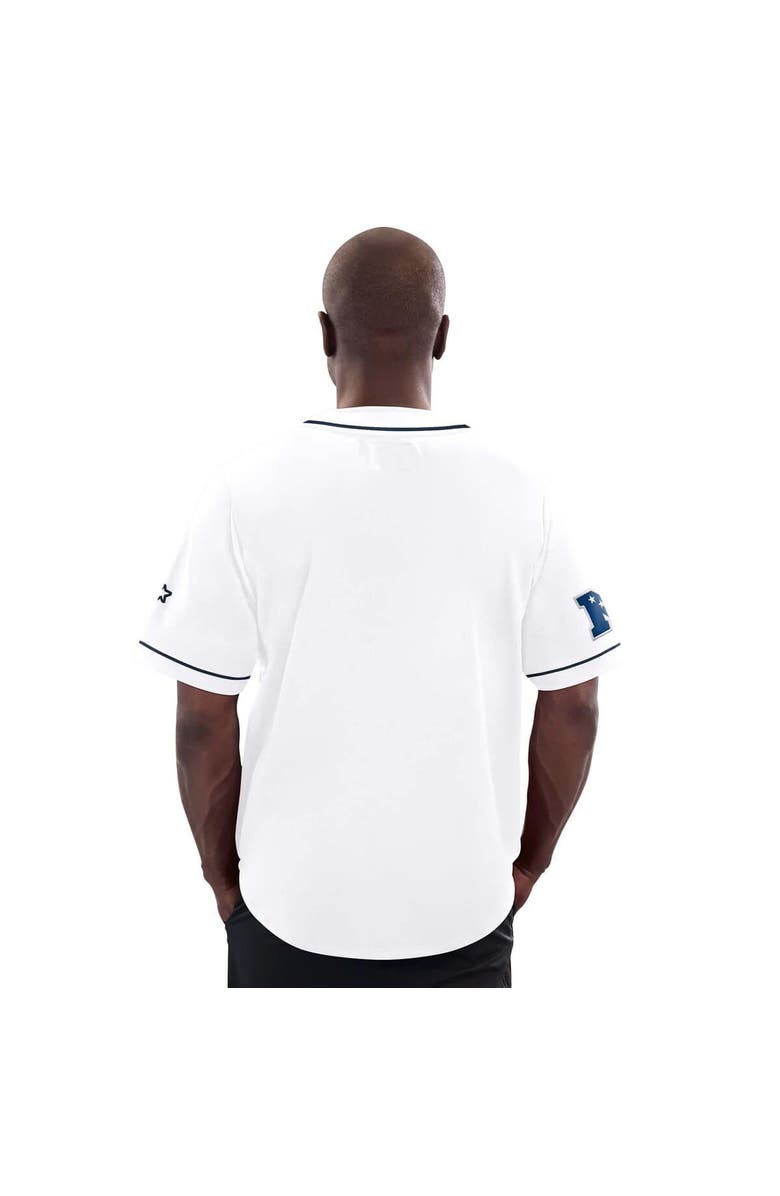 STARTER Men's G-III Sports by Carl Banks  White Dallas Cowboys Throwback Relay Baseball Jersey, Alternate, color, White