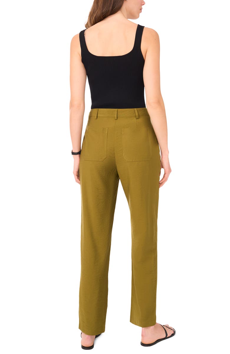 Halogen<sup>®</sup> Patch Pocket Straight Leg Pants, Alternate, color, Olive Moss