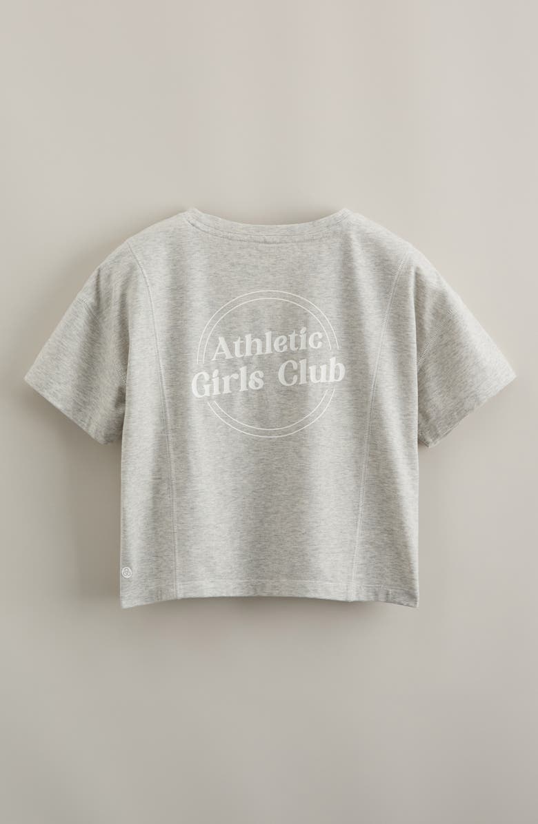 Zella Girl Kids' Lucky Cotton Graphic T-Shirt, Alternate, color, Grey Light Heather