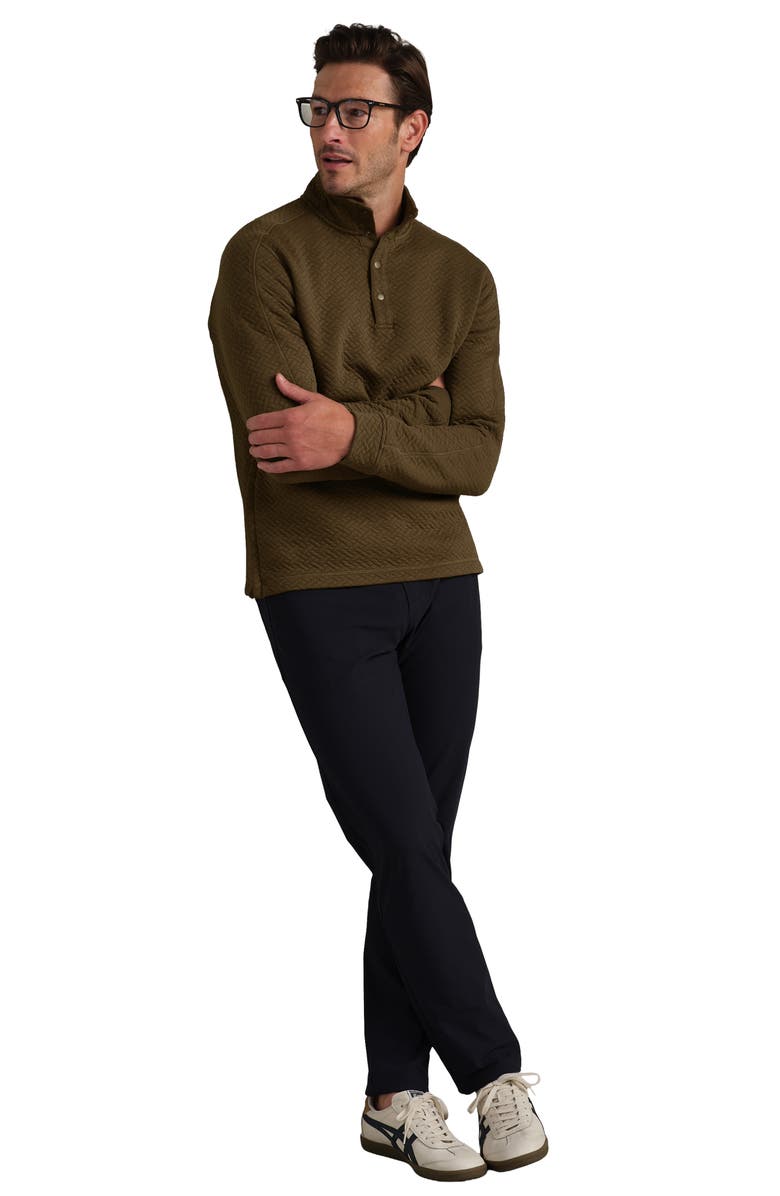 Rhone Weekend Quilted Pullover, Alternate, color, Wood Smoke