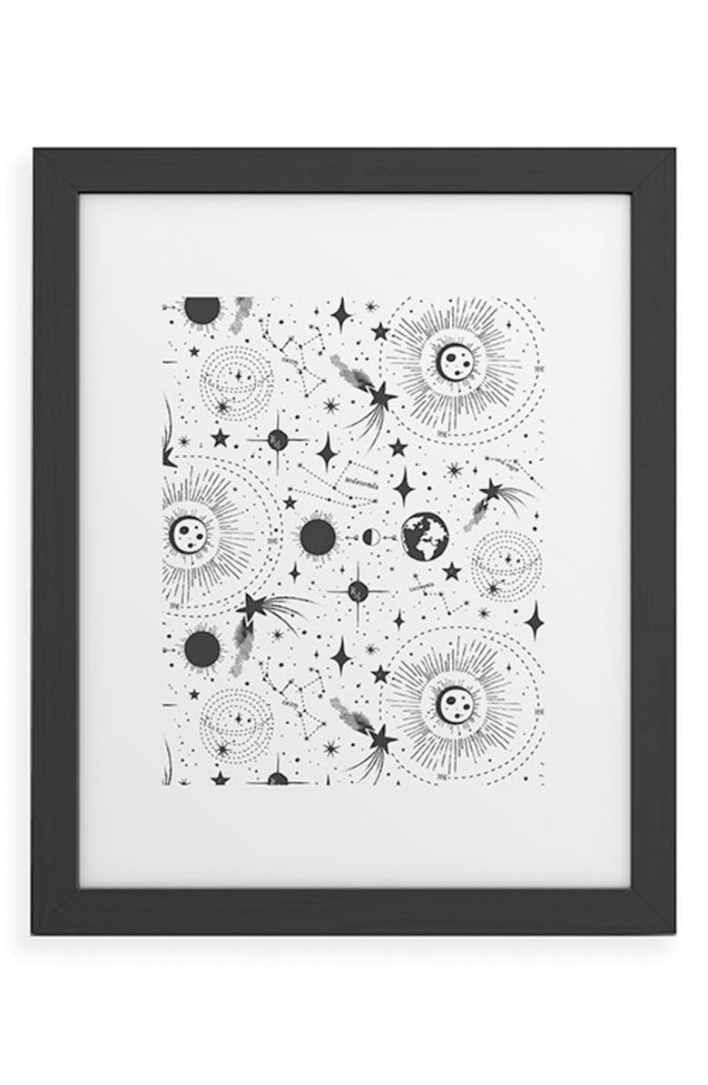 Deny Designs Solar System Framed Art Print, Main, color, Black Frame 8X10