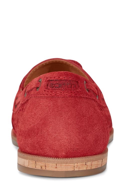 Earth Women's Wishing Woven Slip-on Boat Shoe In Red