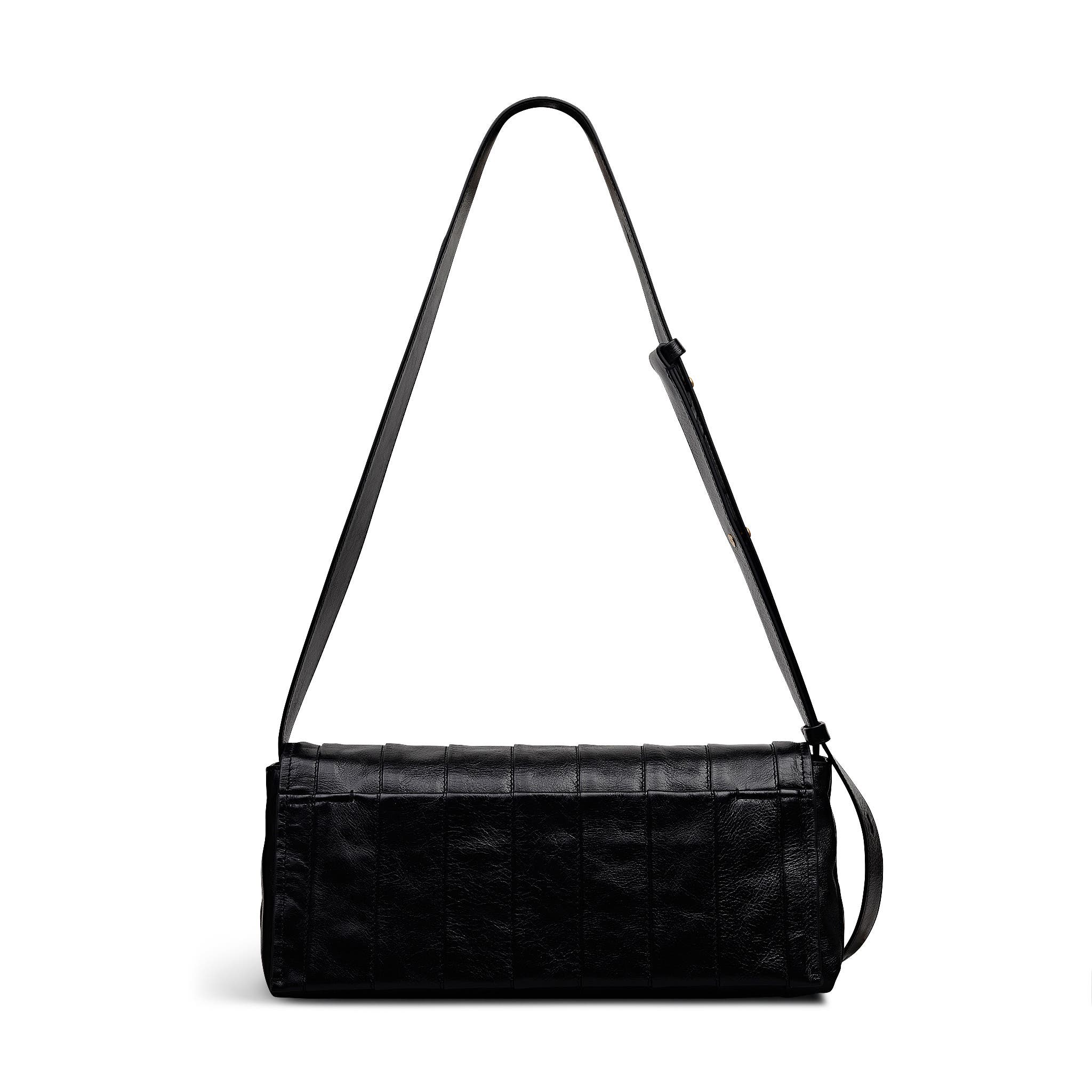 Radley The Annabel - Stripe Medium Flapover Shoulder Bag, Alternate, color, Black