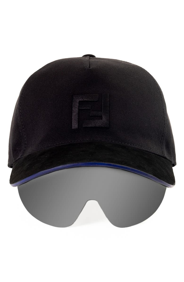 Fendi 'Fendi Fendi Baseball Cap with Shield Sunglasses, Main, color, 